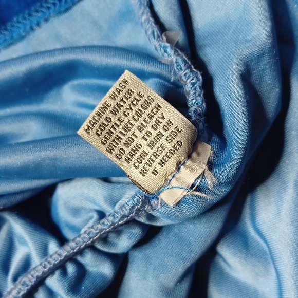 🌿Blue Velvet Ruched Mini Dress Size 2X - Picture 7 of 9